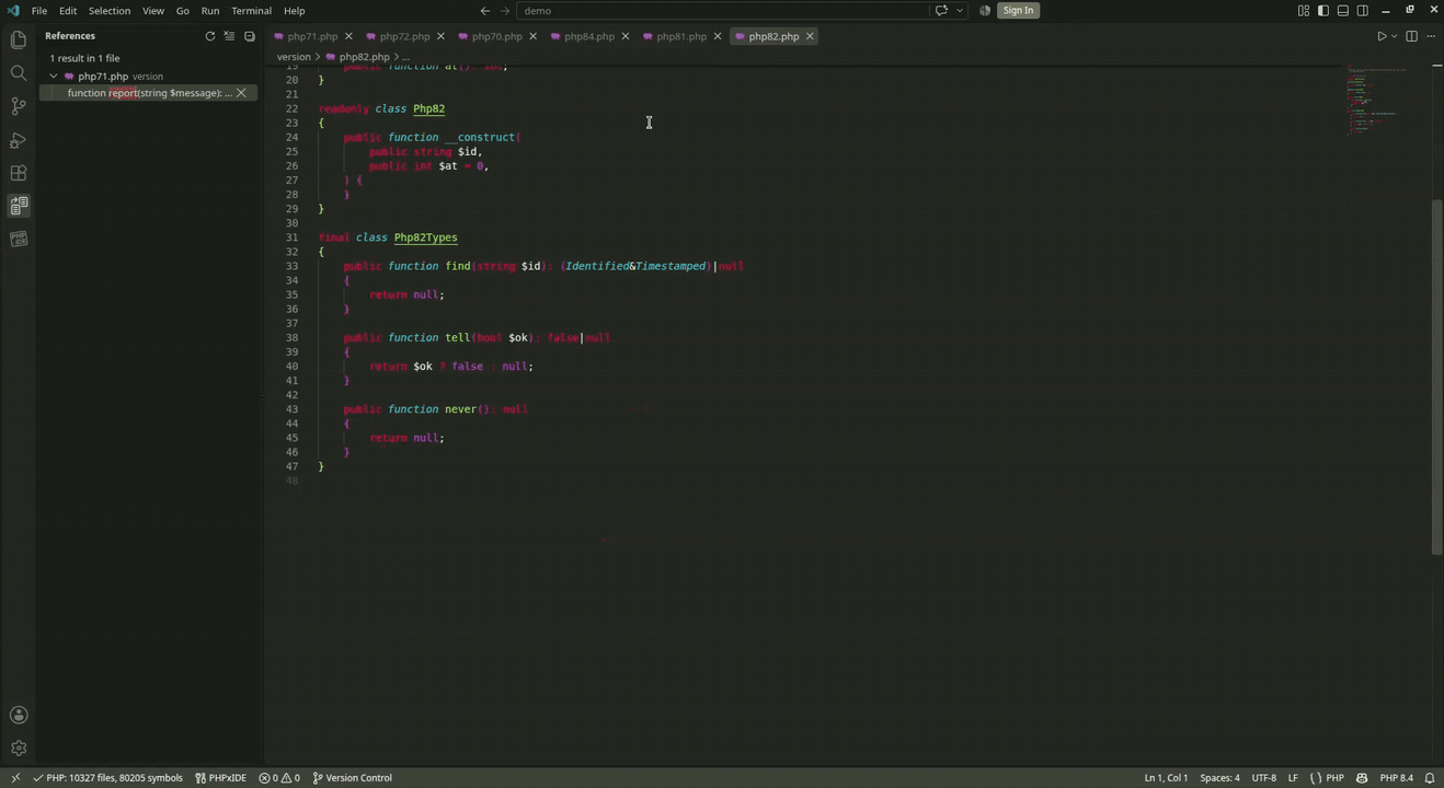 PHP Version Selection