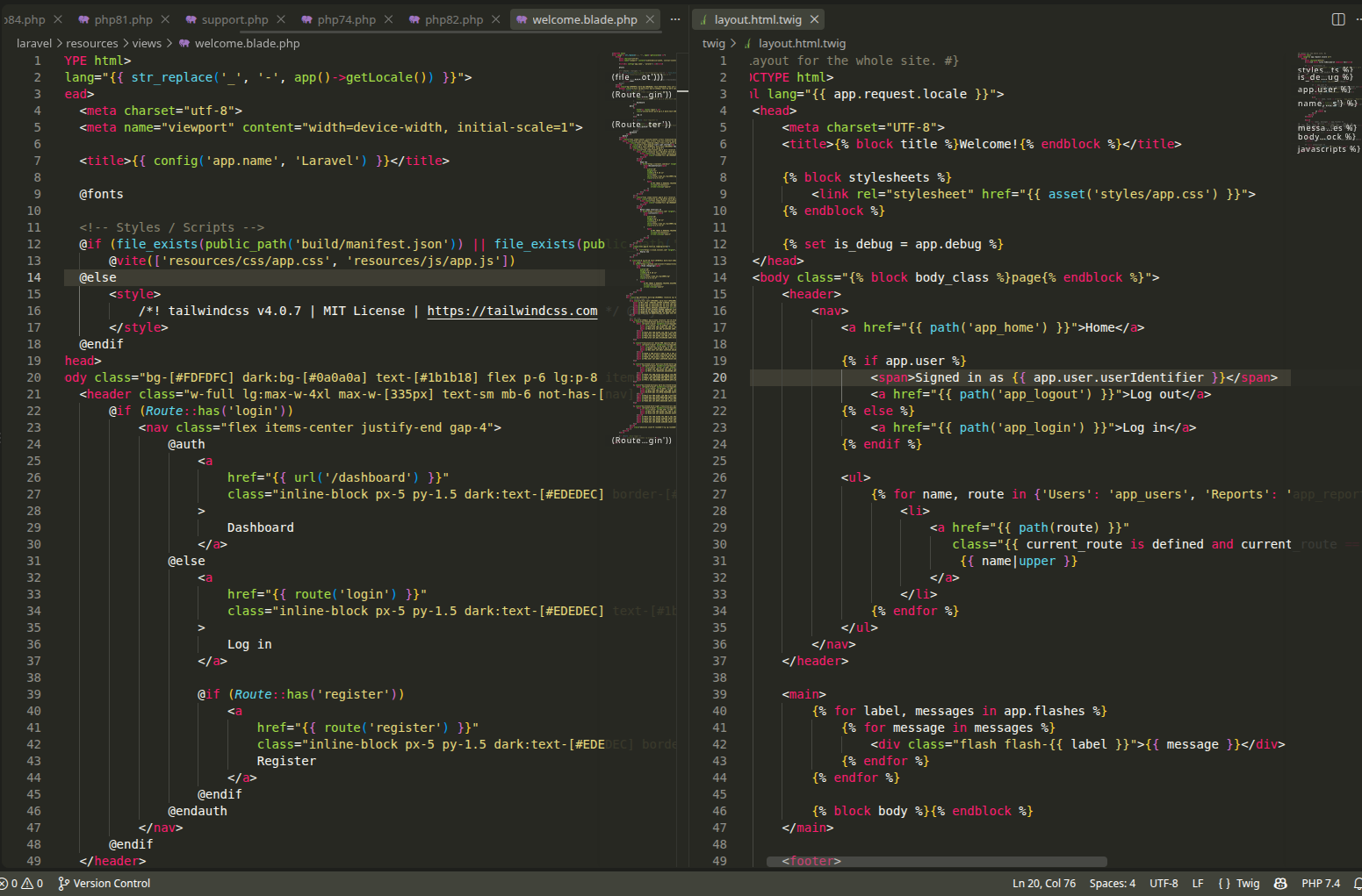 Laravel and Smarty Template Support